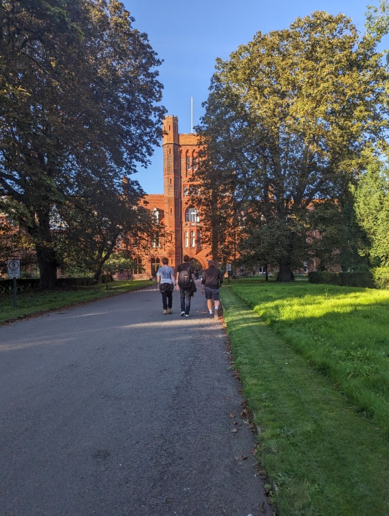 Girton College - the commute towards the porters lodge in summer - Cambridge